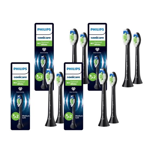 Oryginalne końcówki Philips Sonicare W2 HX6062/88 Średnio miękkie włókna (8 szt.) (Wybielające)