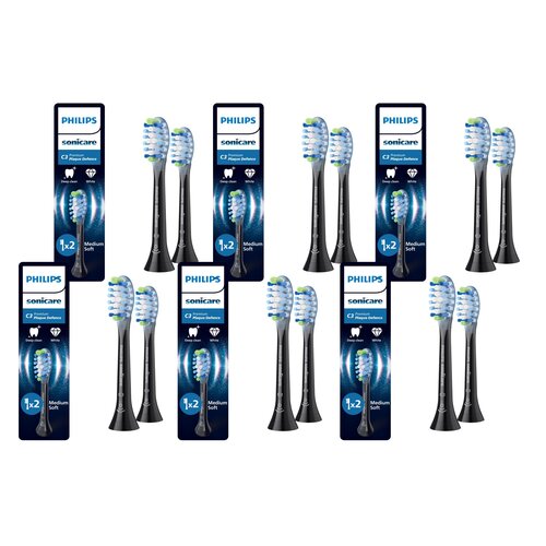 Oryginalne końcówki PHILIPS Sonicare C3 HX9042/88 Średnio miękkie włókna (12 szt.) (Zaawansowane usuwanie płytki bakteryjnej)
