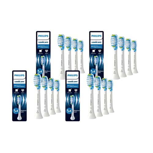 Oryginalne końcówki PHILIPS Sonicare C3 HX9044/87 Średnio miękkie włókna (16 szt.) (Zaawansowane usuwanie płytki bakteryjnej)