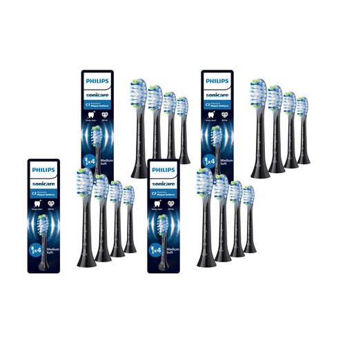 Oryginalne końcówki PHILIPS Sonicare C3 HX9044/88 Średnio miękkie włókna (16 szt.) (Zaawansowane usuwanie płytki bakteryjnej)