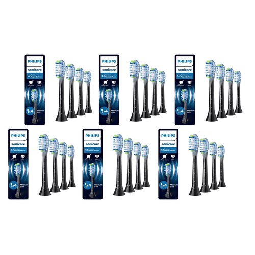 Oryginalne końcówki PHILIPS Sonicare C3 HX9044/88 Średnio miękkie włókna (24 szt.) (Zaawansowane usuwanie płytki bakteryjnej)