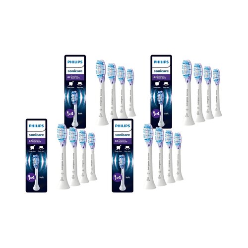 Oryginalne końcówki Philips Sonicare G3 HX9054/87 Miękkie włókna (16 szt.) (Zdrowsze dziąsła)