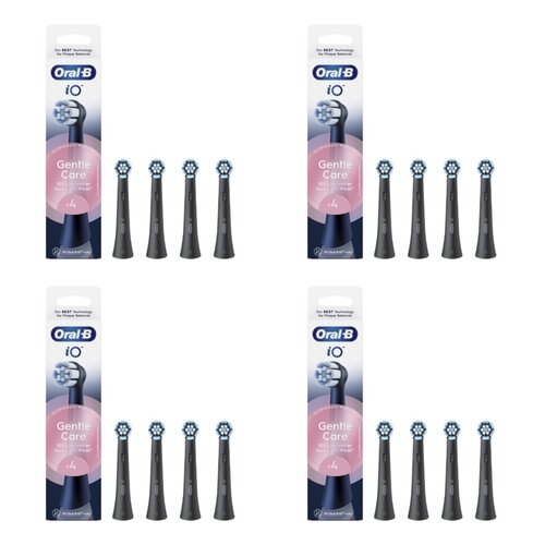 Oryginalna końcówka szczoteczki ORAL-B IO Gentle Care (16 szt.) (Delikatna pielęgnacja) Czarny