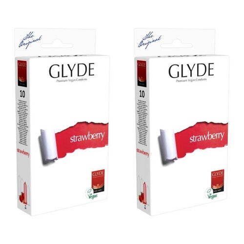 Prezerwatywa GLYDE Vegan Ultra Strawberry-Flavoured (20 szt.)