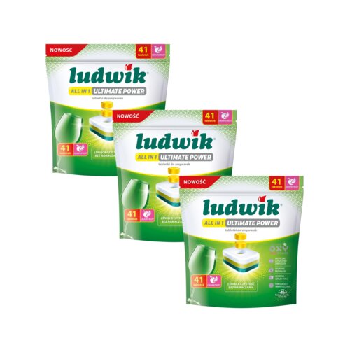 Tabletki do zmywarek LUDWIK All In 1 Ultimate Power Grapefruit 123 szt.