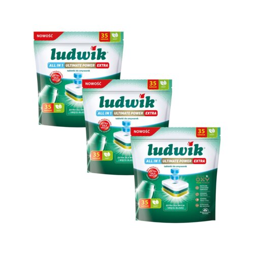 Tabletki do zmywarek LUDWIK All in One Ultimate Power Extra Mint 105 szt.