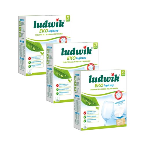 Tabletki do zmywarek LUDWIK All In One Ekologiczne - 225 szt.