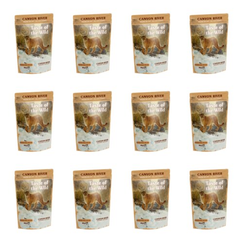 Karma dla kota TASTE OF THE WILD Canyon River Pstrąg z kurczakiem i indykiem w sosie 12 x 85 g