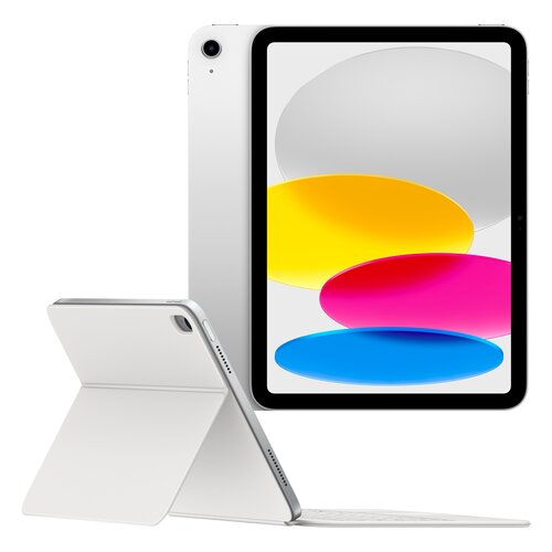 Tablet APPLE iPad 11" 11 gen. 128 GB Wi-Fi Srebrny + Etui na iPad APPLE Magic Keyboard Folio Biały Klawiatura