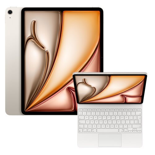 Tablet APPLE iPad Air 13" 7 gen. 2025 1 TB Wi-Fi Księżycowa poświata + Etui na iPad Air 13 cali APPLE Magic Keyboard Biały Klawiatura