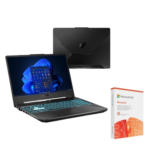 Laptop ASUS TUF Gaming A15 FA506NC-R5165W 15.6" IPS 144Hz R5-7535HS 16GB RAM 512GB SSD GeForce RTX3050 Windows 11 Home + Program MICROSOFT 365 Personal