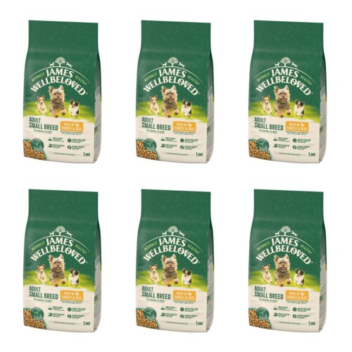 Karma dla psa JAMES WELLBELOVED Adult Monobiałkowa Małe rasy Indyk 6 x 1.5 kg