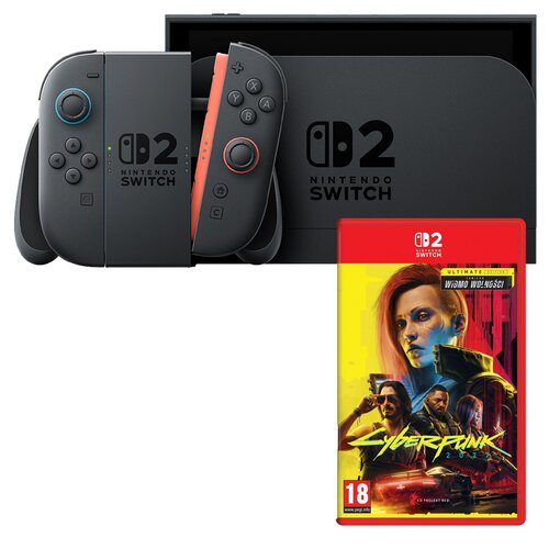 Konsola NINTENDO Switch 2 Czarny + Cyberpunk 2077: Ultimate Edition Gra NINTENDO SWITCH 2