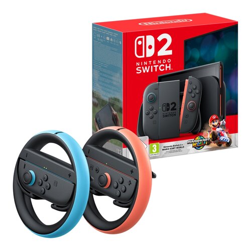 Konsola NINTENDO Switch 2 Czarny + Mario Kart World Gra NINTENDO SWITCH 2 + Kierownica na Joy-Con 2 NINTENDO N2P106