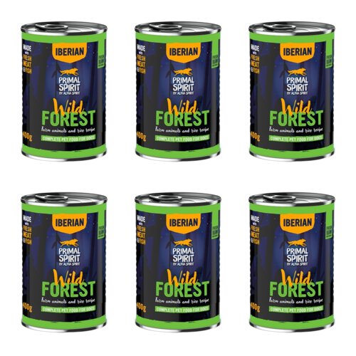 Karma dla psa PRIMAL SPIRIT Iberian Wild Forest 6 x 400 g