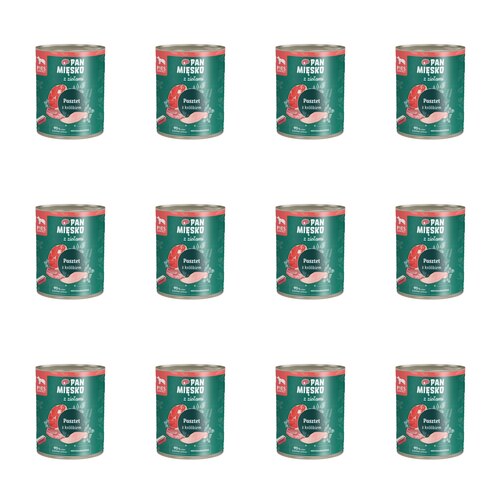 Karma dla psa PAN MIĘSKO z Ziołami Pasztet z królikiem 12 x 800 g