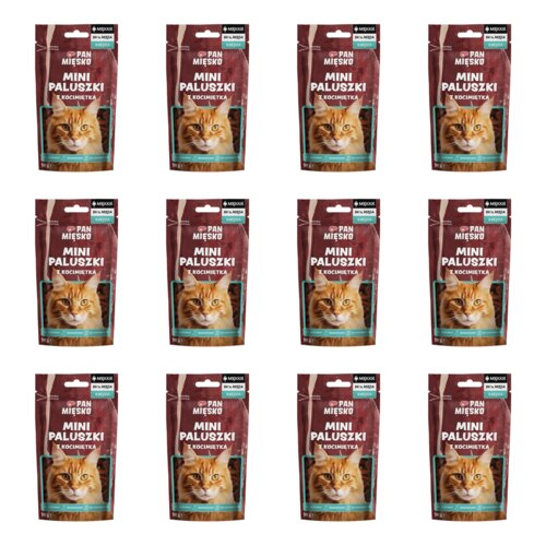 Przysmak dla kota PAN MIĘSKO Mini paluszki kaczka z kocimiętką 12 x 50 g