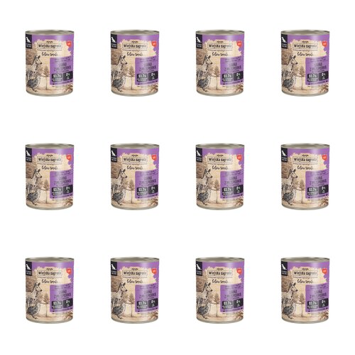 Karma dla psa WIEJSKA ZAGRODA Adult Leśne smaki Sarna z przepiórką 12 x 800 g