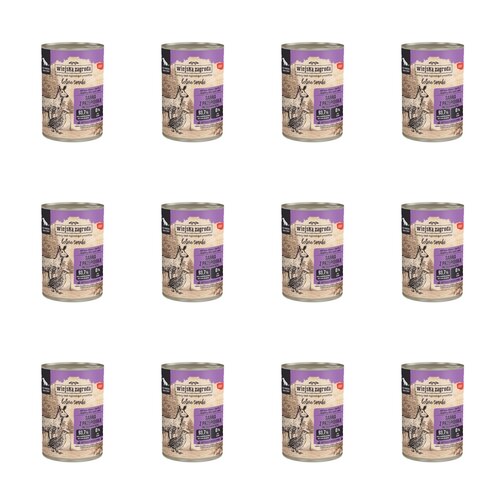 Karma dla psa WIEJSKA ZAGRODA Leśne smaki Sarna z przepiórką 12 x 400 g