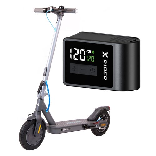 Hulajnoga elektryczna MOTUS Scooty 10 Lite Gen 4 30km 350W 10" Szary + Pompka rowerowa XRIDER Rico z funkcją latarki XR00MAP01