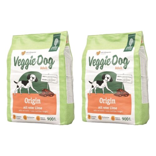 Karma dla psa GREEN PETFOOD VeggieDog Origin Adult z soczewicą 2 x 900 g