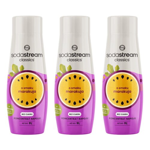 Syrop do saturatorów SODASTREAM Marakuja 3 x 440 ml bez cukru