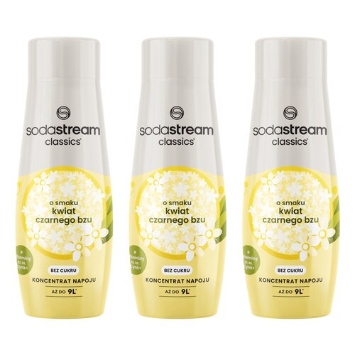 Syrop do saturatorów SODASTREAM Kwiat bzu 3 x 440 ml bez cukru