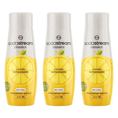 Syrop do saturatorów SODASTREAM Lemon 3 x 440 ml bez cukru