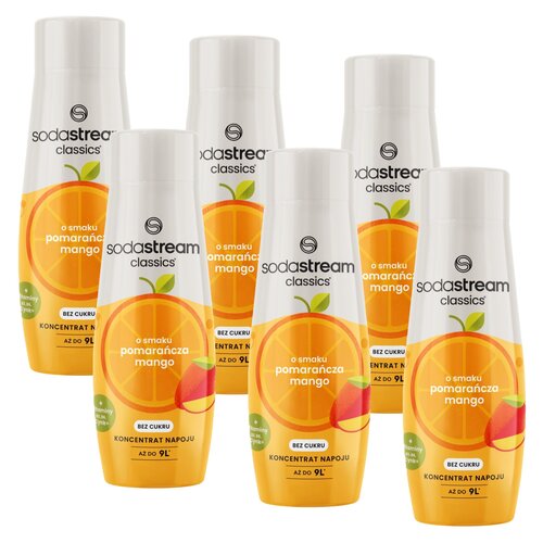Syrop do saturatorów SODASTREAM Pomarańcza Mango Zero 6 x 440 ml bez cukru
