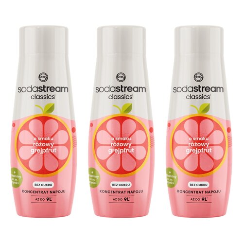 Syrop do saturatorów SODASTREAM Grejpfrut Zero 3 x 440 ml bez cukru