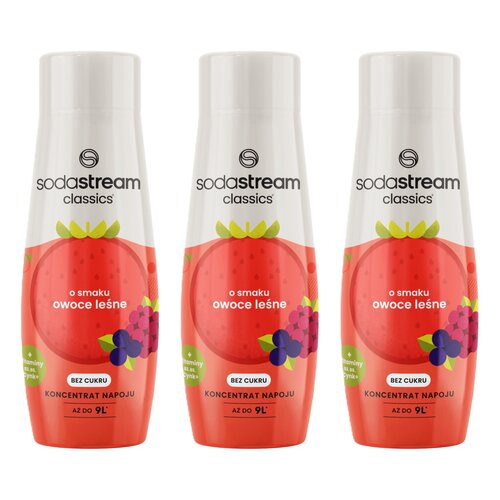 Syrop do saturatorów SODASTREAM Czerwone owoce leśne 3 x 440 ml bez cukru