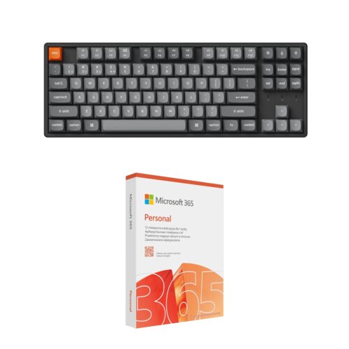 Klawiatura Keychron K8 Max QMK Wireless Super Red Switch + Program MICROSOFT 365 Personal