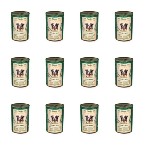 Karma dla psa FITMIN z wołowiną i jagnięciną 12 x 400 g