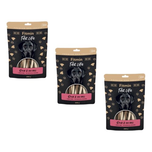Przysmak dla psa FITMIN For Life Treat Kaczka i Dorsz 3 x 200 g