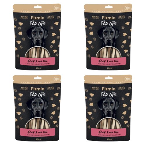 Przysmak dla psa FITMIN For Life Treat Kaczka i Dorsz 4 x 200 g