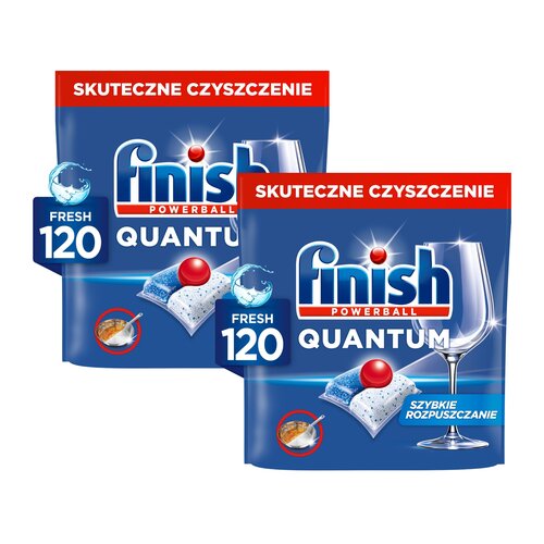 Kapsułki do zmywarki FINISH Powerball Quantum All in 1 Fresh - 240 szt.