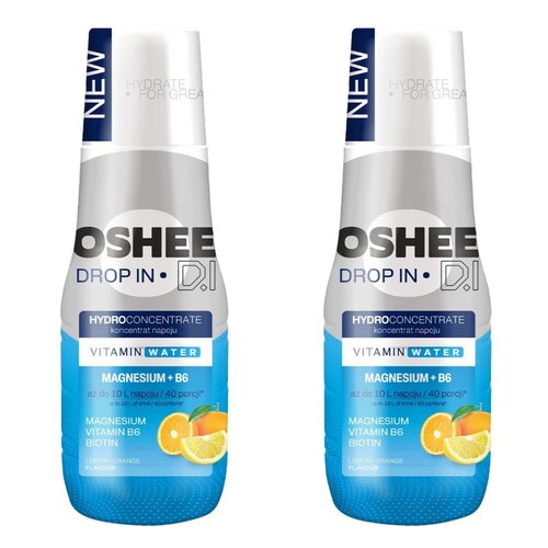 Hydrokoncentrat OSHEE Magnez + B6 Cytryna i  Pomarańcza 2 x 500 ml