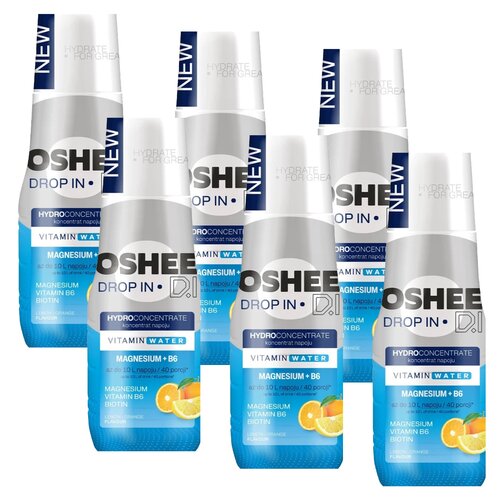 Hydrokoncentrat OSHEE Magnez + B6 Cytryna i  Pomarańcza 6 x 500 ml