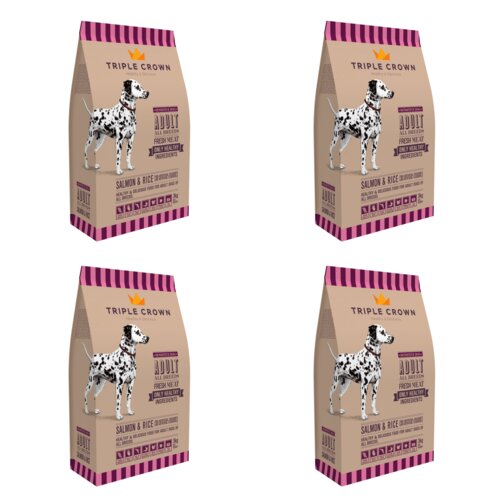 Karma dla psa TRIPLE CROWN Sensitive Dog Łosoś z ryżem 4 x 3 kg