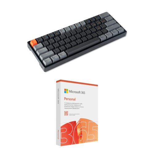 Klawiatura KEYCHRON K12-J3 Wireless Gateron G Pro Brown RGB Czarno-szary + Program MICROSOFT 365 Personal