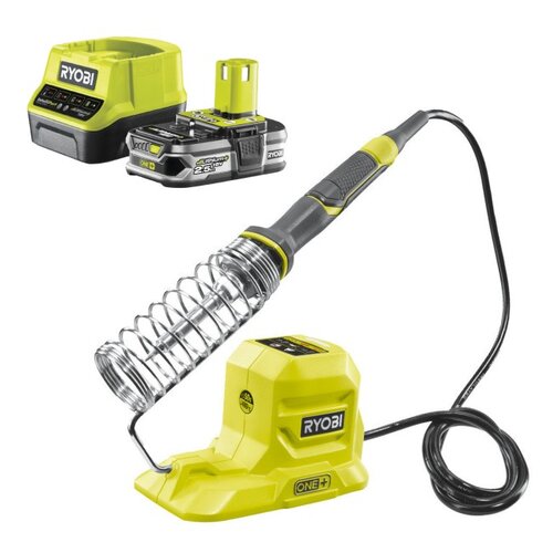 Lutownica RYOBI R18SOI-0 + Akumulator RYOBI RC18120-125 2.5Ah 18V + Ładowarka