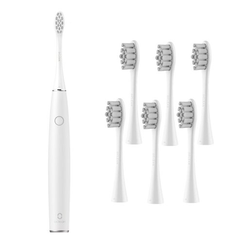 Szczoteczka soniczna OCLEAN Air 2 Biały + Końcówka szczoteczki OCLEAN Standard P2S6 W06 (6 szt.)
