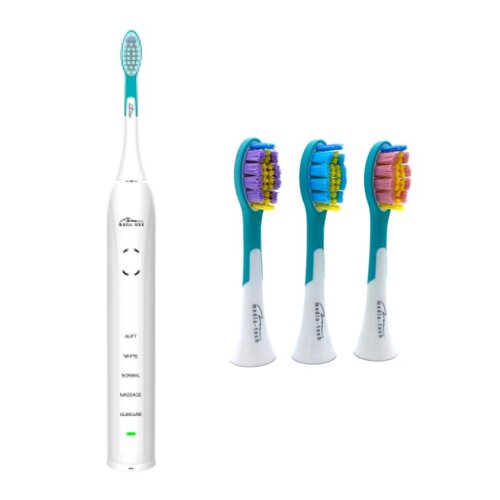 Szczoteczka soniczna MEDIA-TECH Sonic Waveclean Pro MT6519 + Końcówka szczoteczki MEDIA TECH Tootbrush Head Pro MT6520 (3 szt.)