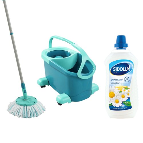 Zestaw z mopem LEIFHEIT Clean Twist Mop Ergo + Płyn do mycia podłóg SIDOLUX Mydło Marsylskie 1000 ml