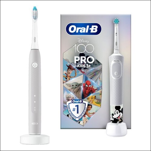 Szczoteczka soniczna ORAL-B Pulsonic Slim Clean 2000 Szary + Szczoteczka rotacyjna ORAL-B Kids Pro Kraina Lodu + Etui