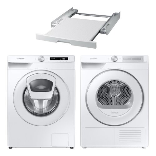 Pralka SAMSUNG WW70T552DTW AddWash AI Control 7kg 1200 obr + Suszarka SAMSUNG DV90T6240HH + Łącznik SAMSUNG SKK-UDW