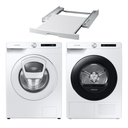 Pralka SAMSUNG WW70T552DTW AddWash AI Control 7kg 1200 obr + Suszarka SAMSUNG DV90T5240AW + Łącznik SAMSUNG SKK-UDW