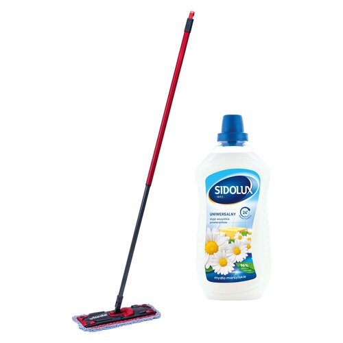 Mop płaski VILEDA Ultramax Micro Cotton + Płyn do mycia podłóg SIDOLUX Mydło Marsylskie 1000 ml