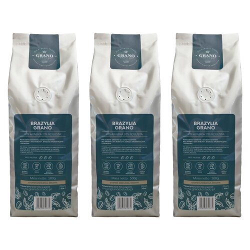 Kawa mielona GRANO TOSTADO Brazylia Grano 3 x 0.5 kg