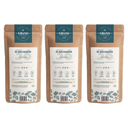 Kawa ziarnista GRANO TOSTADO El Salvador Arabica 3 x 1 kg